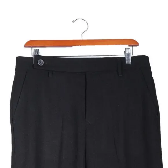 Rick Owens Women's Size 6 Black Cropped Trousers Pants Dress High Rise 100% Wool - Picture 3 of 15